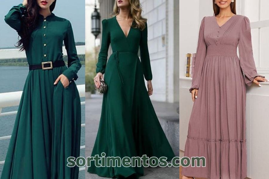 Looks da Moda Feminina : vestido longo no inverno - Sortimentos.com