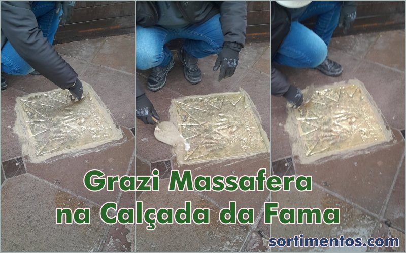Grazi Massafera eternizada na Calçada da Fama em Gramado