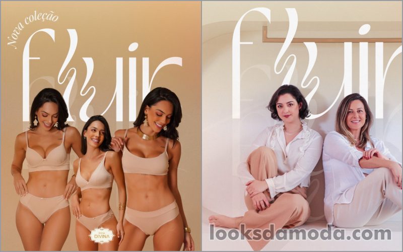 'Coleção Fluir' da Íntima Divina - Moda Íntima feminina - Lingeries da Moda - sortimentos.com