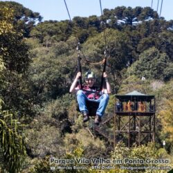 Fábio Juchen na Tirolesa do Parque Vila Velha em Ponta Grossa - sortimentos.com