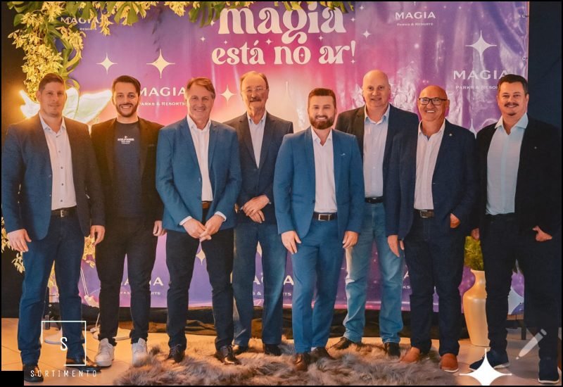 Sócios do Grupo Magia : Igor Schwingel, Matheus Mattiello, Nadir Mattiello, Werner Kunze, Juarez Tavares, Juarês Sandi, Moacir Luchezi e Irídio Mayer