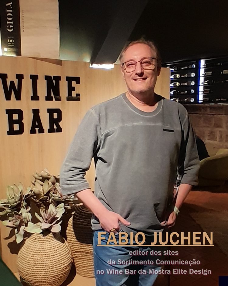Fábio Juchen, editor dos sites da Sortimento Comunicação, no Wine Bar da Mostra Elite Design