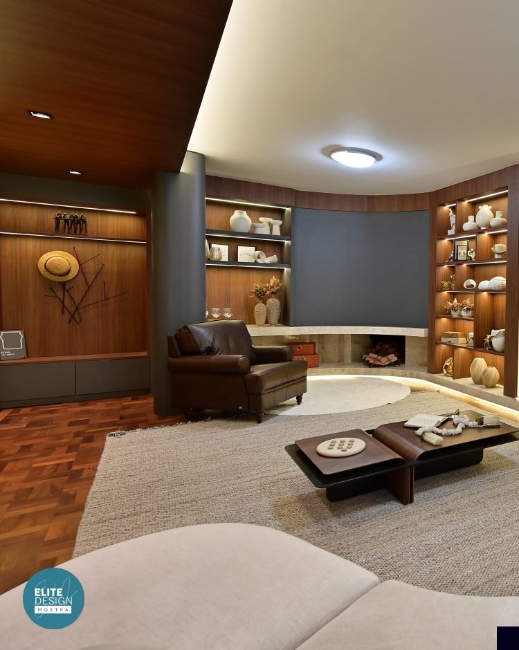 'Gesto de Receber – Grande Living da Lareira' da Mostra Elite Design