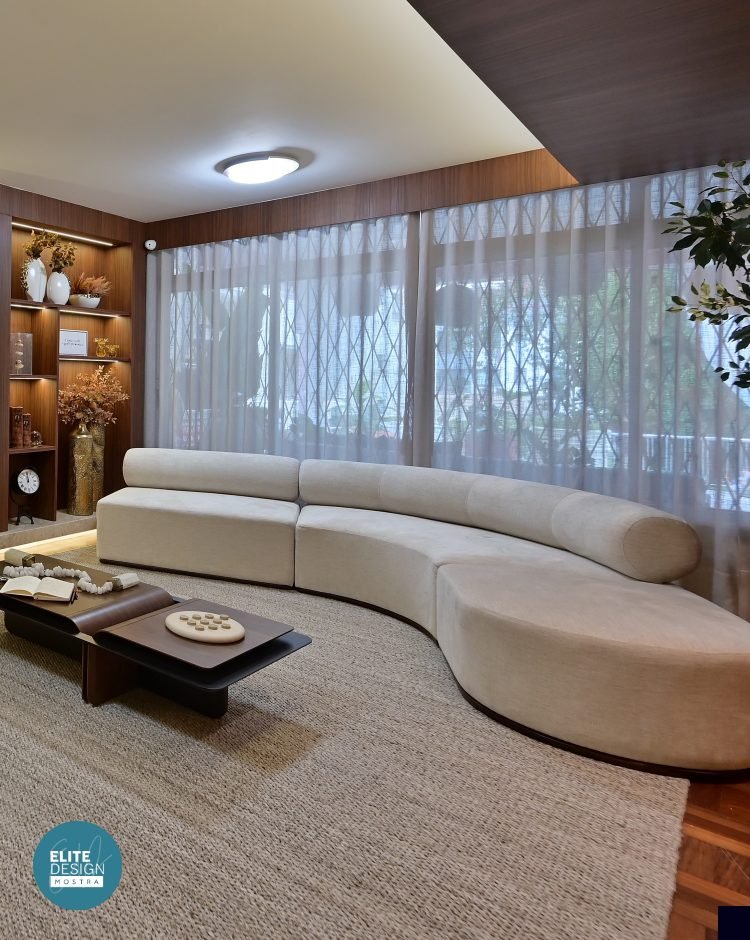 'Gesto de Receber – Grande Living da Lareira' da Mostra Elite Design