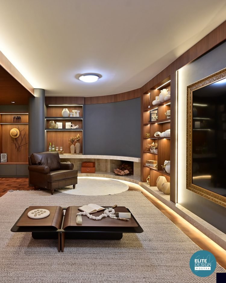 'Gesto de Receber – Grande Living da Lareira' da Mostra Elite Design
