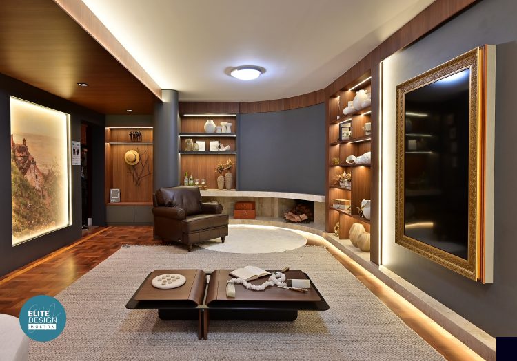 'Gesto de Receber – Grande Living da Lareira' da Mostra Elite Design