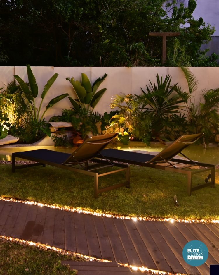 Ambiente 'Refúgio Tropicano' de Eveline Toledo e Marcio Mello na Mostra Elite Design 