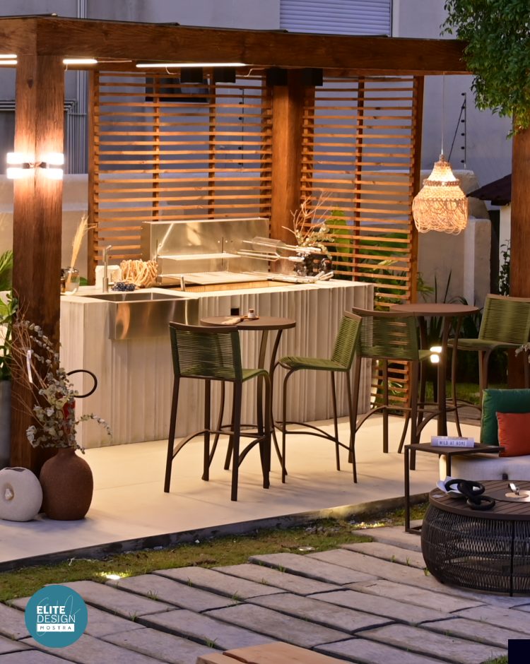 Ambiente 'Refúgio do Fogo' de Giuliana Oliveira Azevedo em destaque na Mostra Elite Design